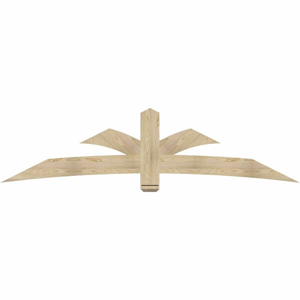 Ekena Millwork Davenport Rough Sawn Timber Gable Bracket, Douglas Fir, 96"W x 24"H x 2"D x 6"F, 6/12 Pitch GBW096X24X0206DAV00RDF - main